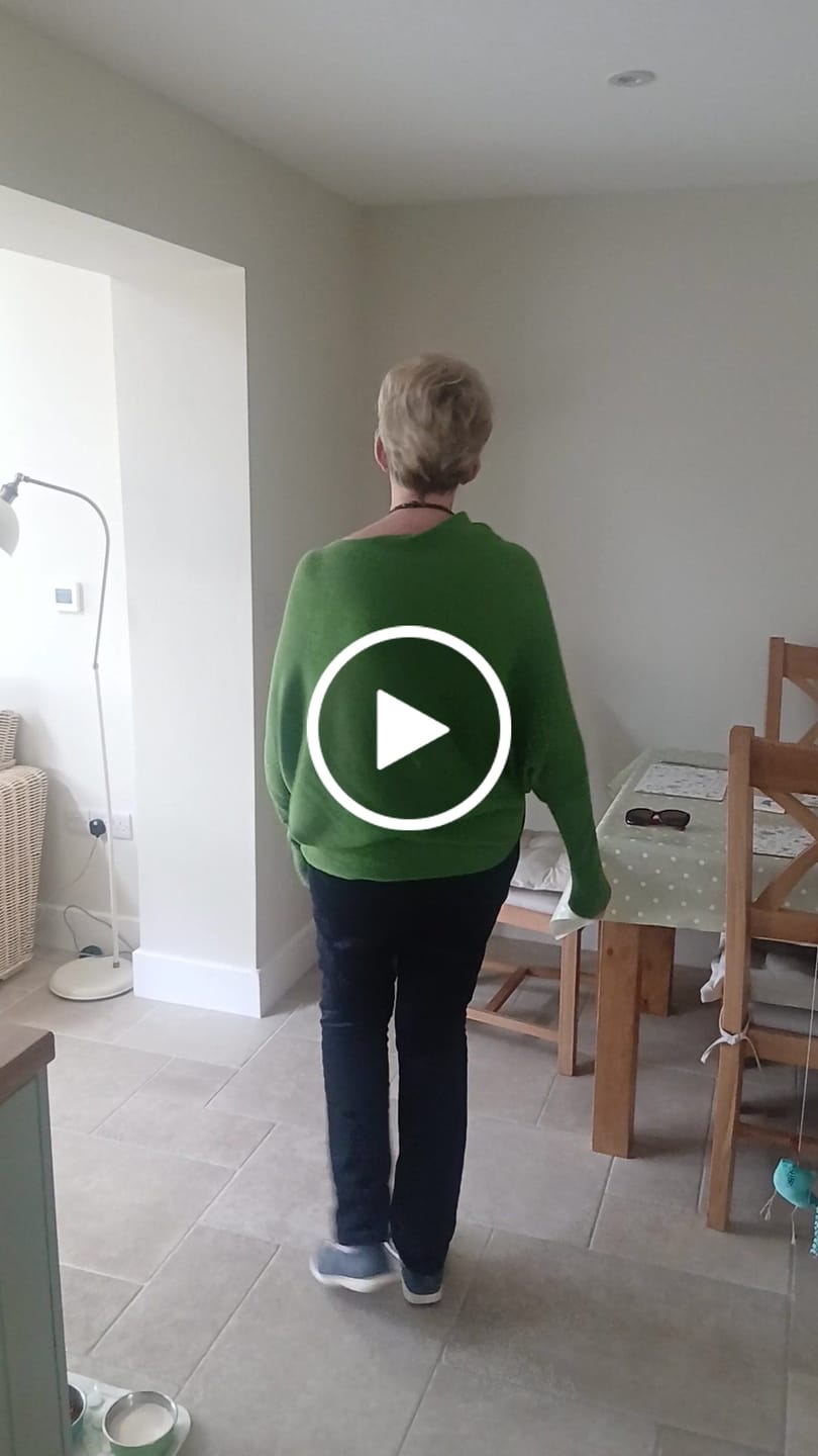Customer video review of Soft Knit Asymmetric Jumper - Fir Green