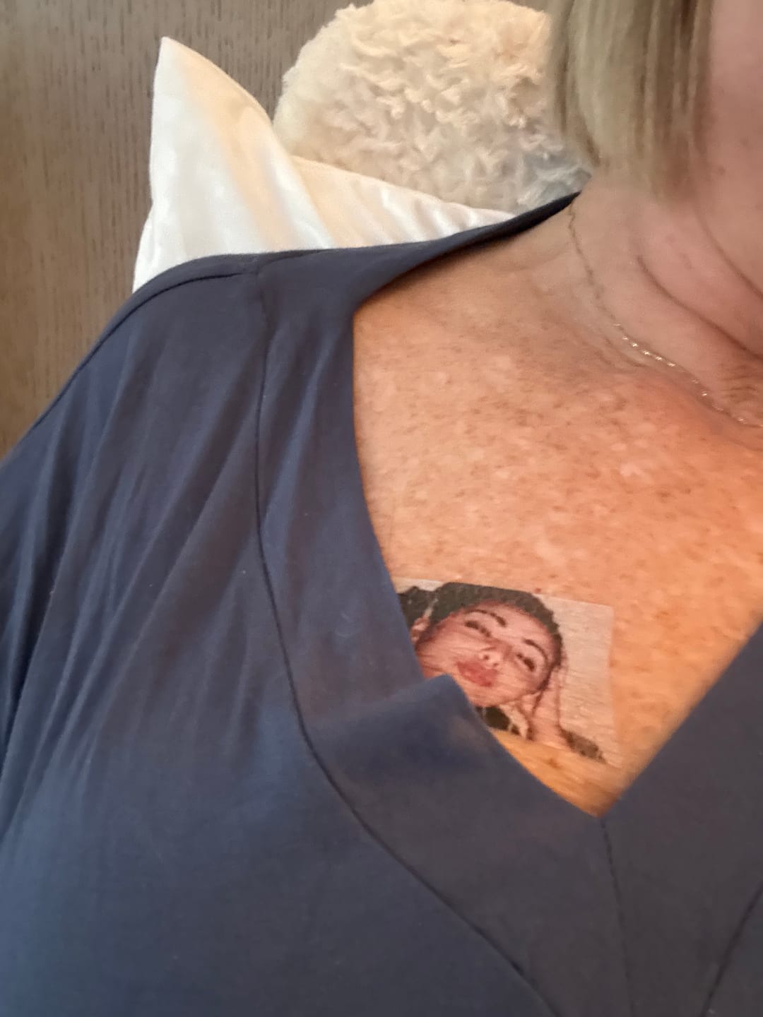 Customer photo review of Custom Photo Temporary Tattoo