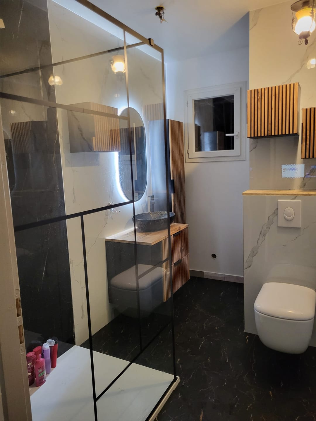 Customer photo review of Baguette 90 d'angle aluminium intérieur pvc/spc/feuille de pierre