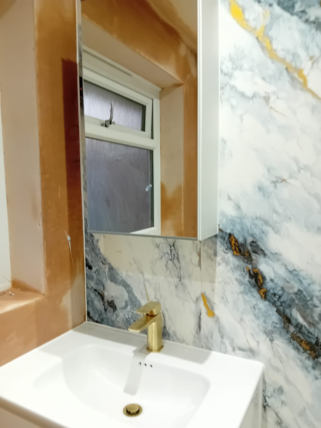 Customer photo review of 10mm Ocean Blue Ultra Matt Shower Panel 1M x 2.4M