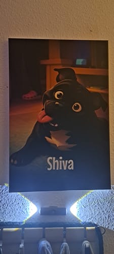 Customer photo review of Haustier Cartoon - Individuelle Leinwand