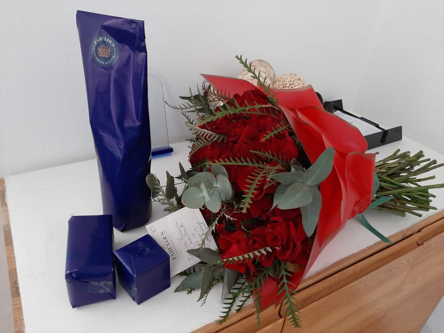 Customer photo review of 50 Red Rose Bouquet