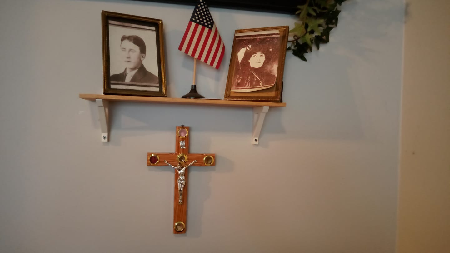 Customer photo review of Olive Wood Plain Crucifix (With Star of Bethlehem) - Holy Land Crucifixes