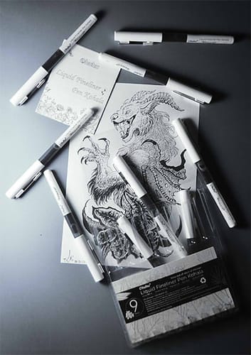 Customer photo review of Ohuhu Kohala Liquid Fineliner Drawing Pens,9 Pack