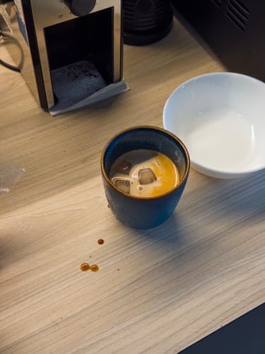 Customer photo review of Organic DECAF Colombia Maragogipe Subscription Plan