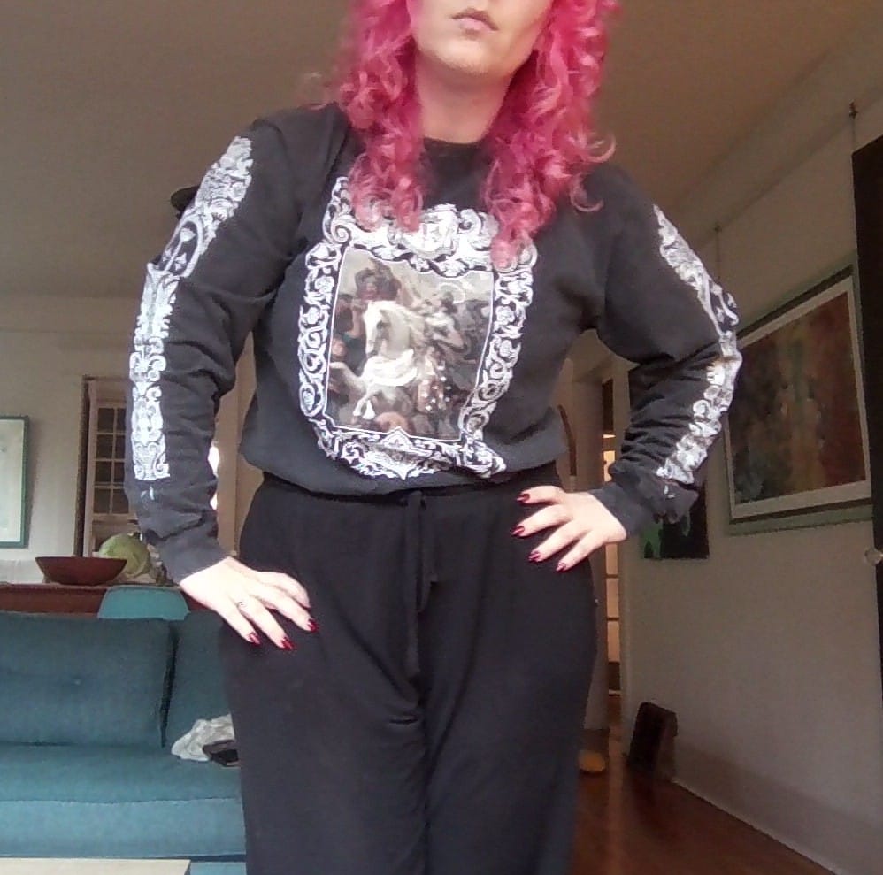 Customer photo review of Resistance Oversized Long Sleeve Tee