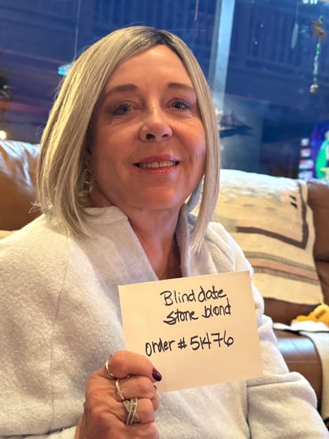 Customer photo review of BLIND DATE - Stone Blonde