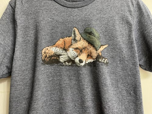 Customer photo review of Red Fox Sleeper T-Shirt