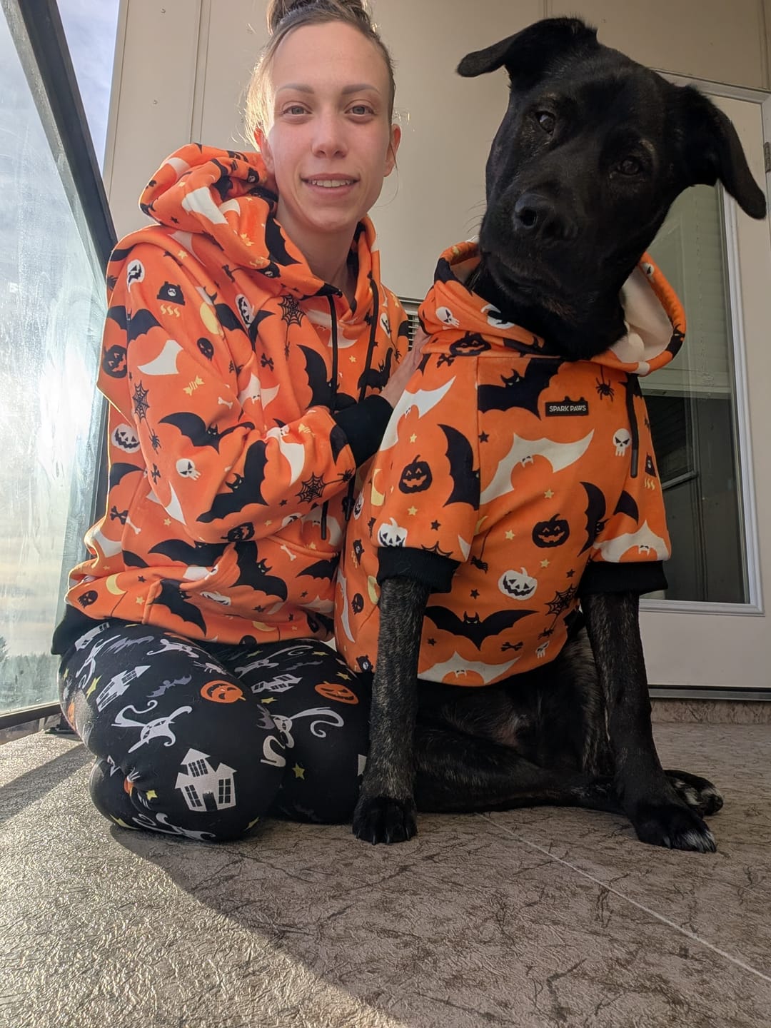 Customer photo review of Halloween Human Hoodie - Orange
