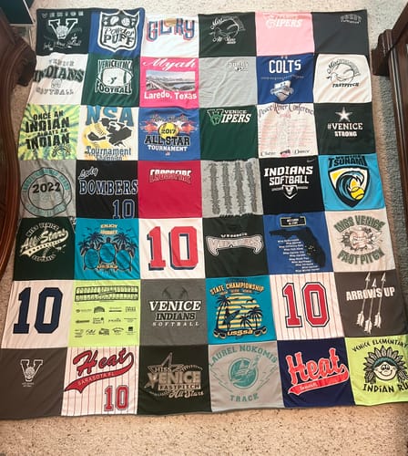 Customer photo review of Premium T Shirt Quilt
