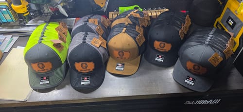 Customer photo review of Premium Custom Leather Patch Hats (Wholesale)