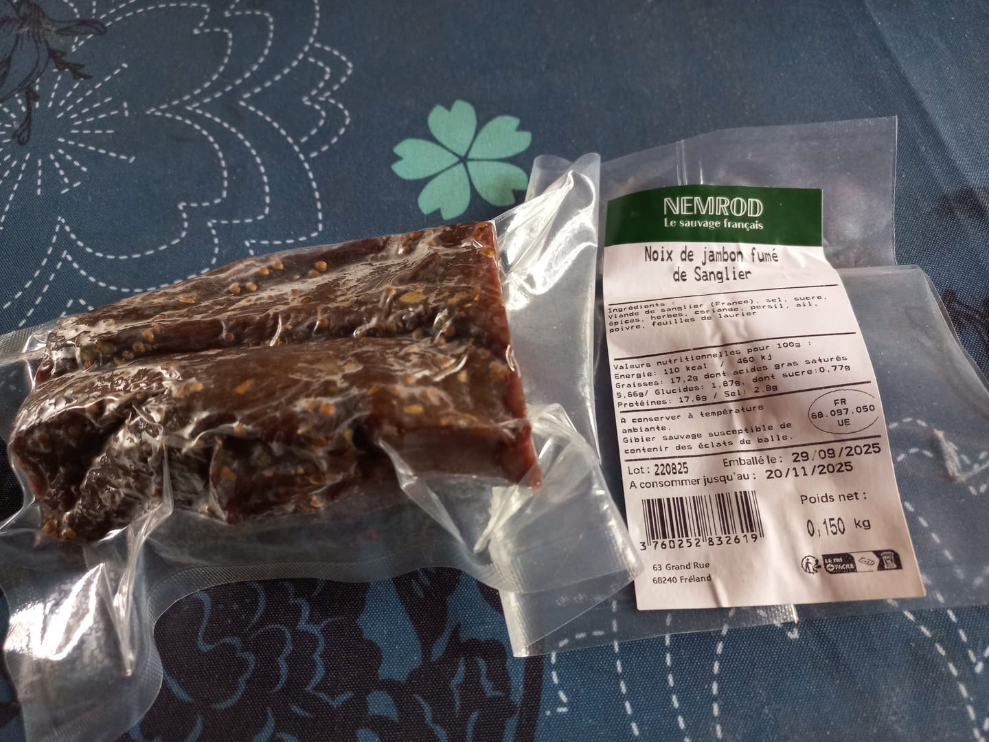 Customer photo review of Noix de jambon fumée & séchée de Sanglier sauvage (Pièce à trancher)