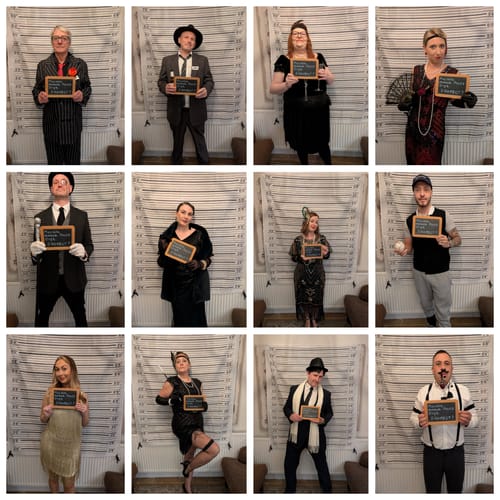 Customer photo review of 1920s Murder Mystery Game Kit