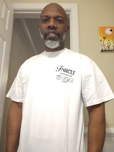 Customer photo review of NEVER SETTLE OVERSIZED BOX TEE