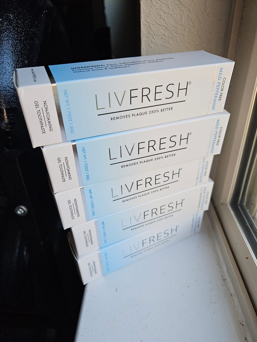 Customer photo review of LIVFRESH Mild Peppermint - 5 Pack (Subscription)