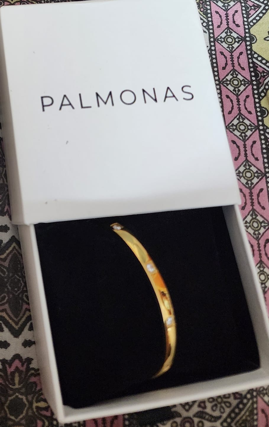 Customer photo review of Dazzling Stone Bangle Bracelet