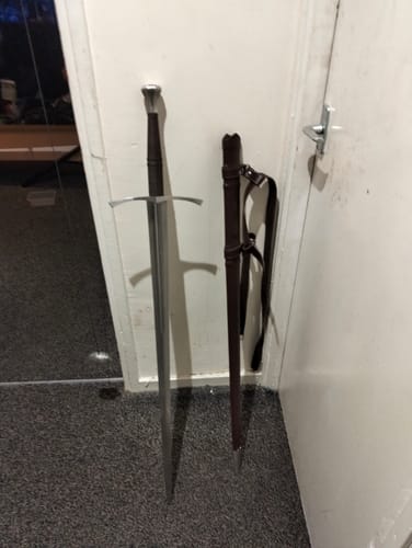 Customer photo review of Gryphon Crested Bastard Sword - Sharp