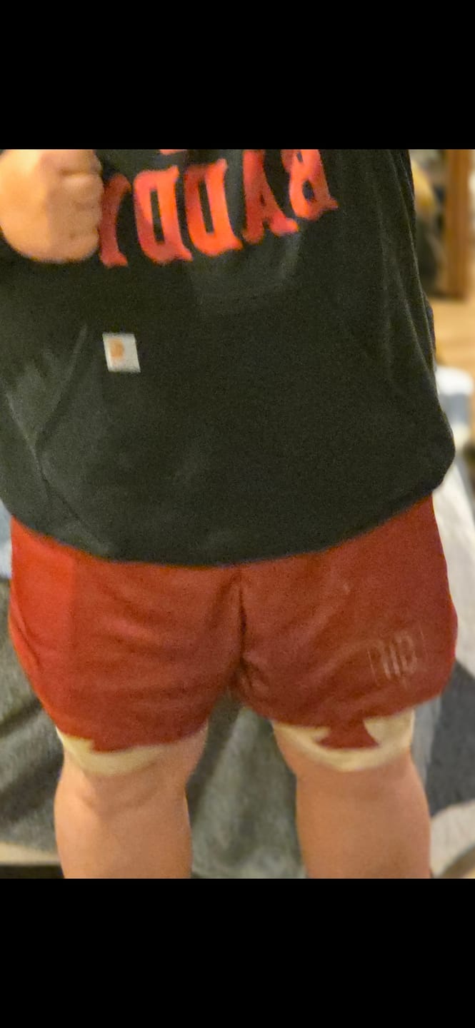 Customer photo review of Crusader Cross Performance Shorts