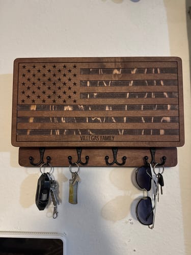 Customer photo review of PERSONALIZABLE FLAG MINI MODEL