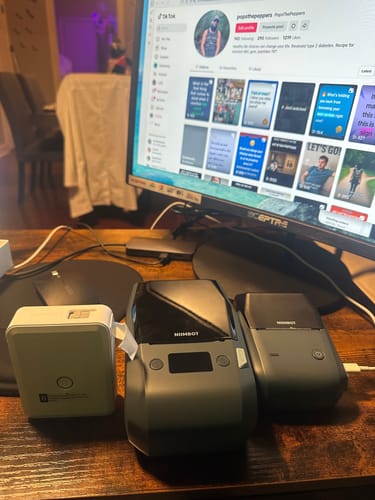 Customer photo review of Thermal Transfer Label Printer Labels for M2, M3