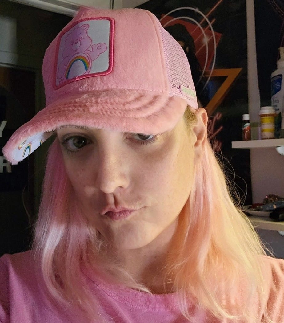 Customer photo review of OVERLORD X Care Bears:  Cheer Bear Trucker Cap