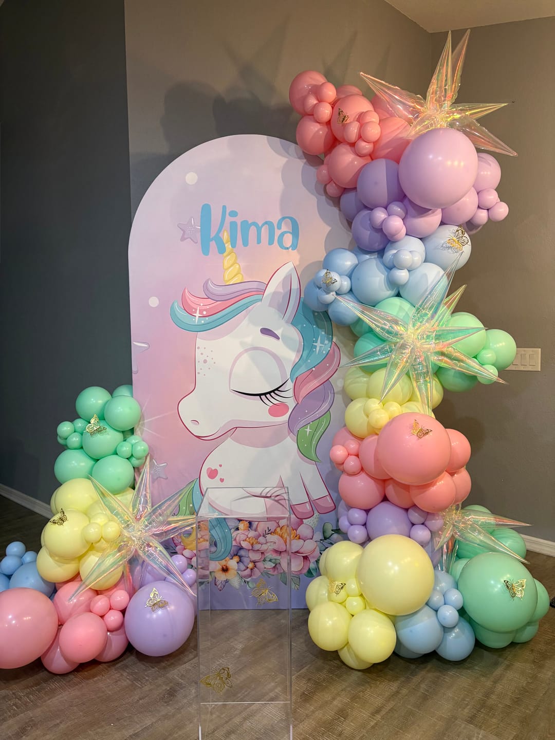 Customer photo review of Customization Birthday Wedding Baby Shower Bridal Decade Party Arch Backdrop Wall Cloth Cover