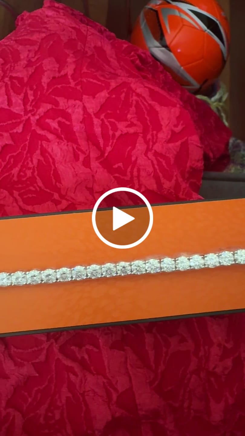 Customer video review of Men's Tennis Necklace | 66 Carat Weight | 6.5MM - Moissanite Diamond - White Gold [Protective Rhodium Plated]