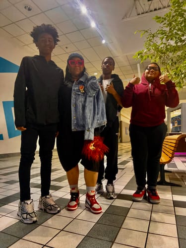 Customer photo review of Button-Front Denim Jacket