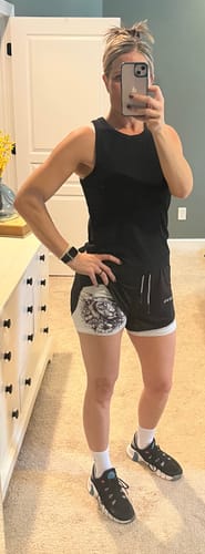 Customer photo review of Joshua 1:9 'Courageous Roar' Women's Performance Shorts