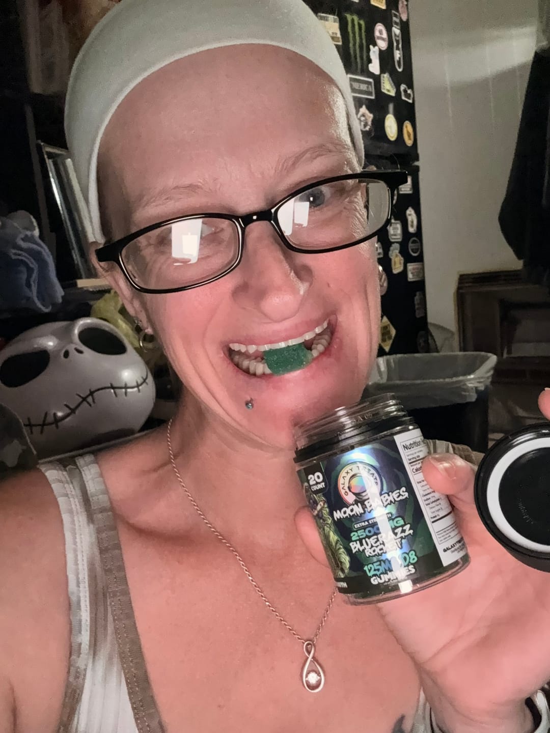 Customer photo review of Bluerazz Rocket D8 Extra Strength Gummies