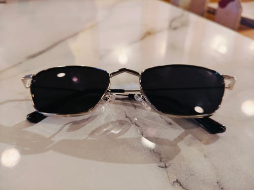 Customer photo review of Arrow | Black Silver Retro Square Sunglasses - MG3456