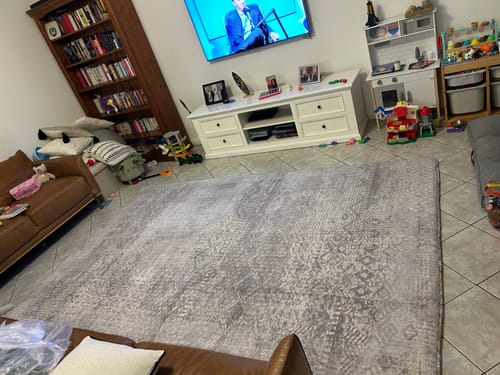 Customer photo review of The Mellow Mat v2® Designer Print | Silver Mist (Soft Touch Sensory Tatami Rug) PR01