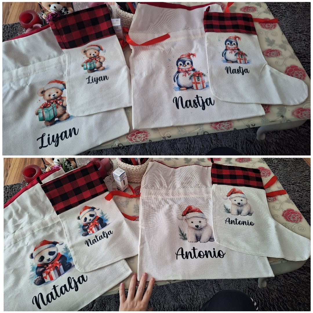 Customer photo review of Weihnachtssack Personalisiert - Weihnachtstiere