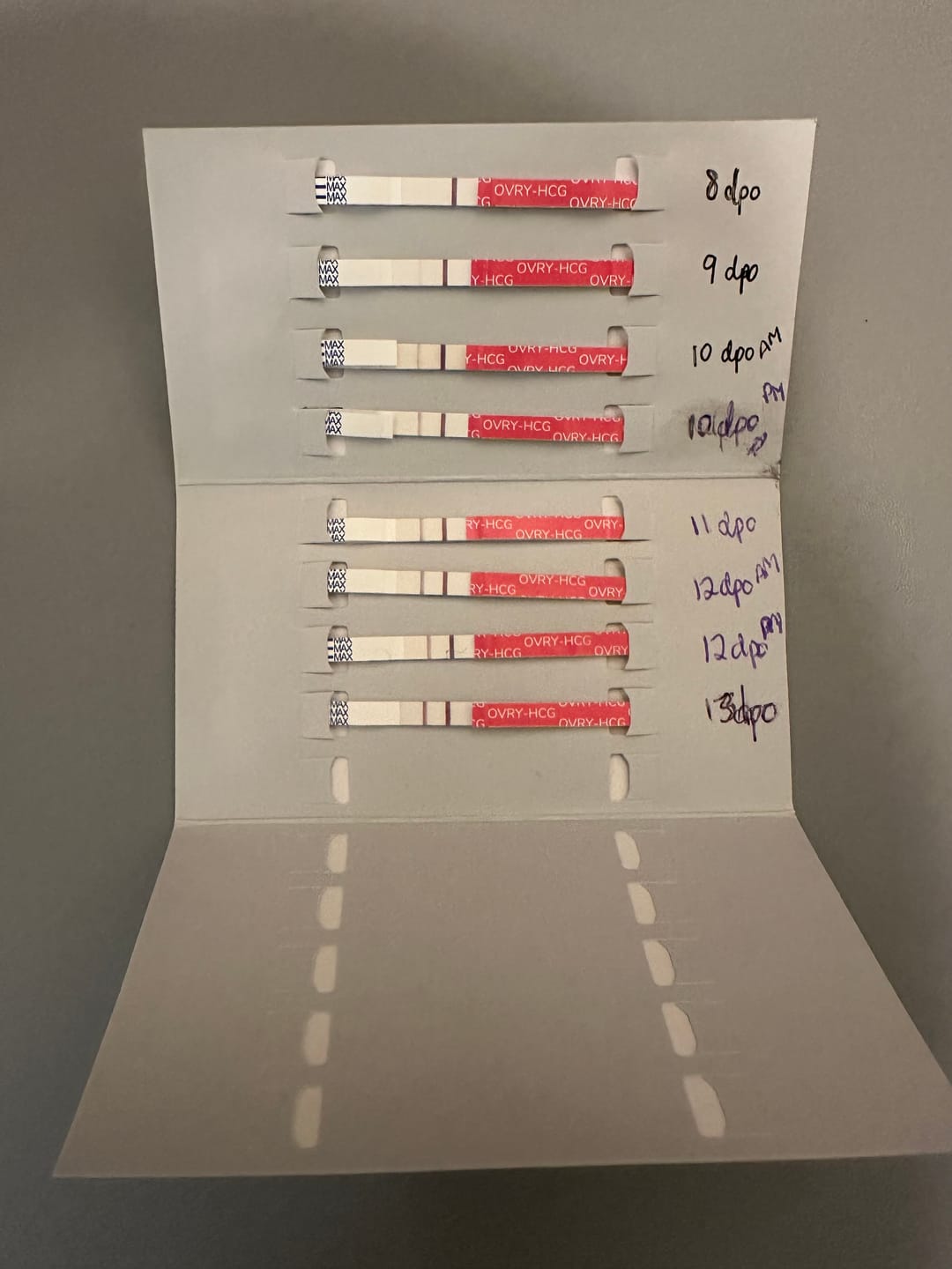 Customer photo review of Pregnancy Test Strips (Ultra-Sensitive)