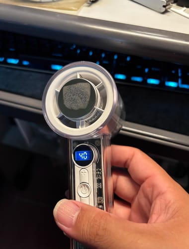 Customer photo review of ClearFlow Turbo Cooling Fan with Transparent Design