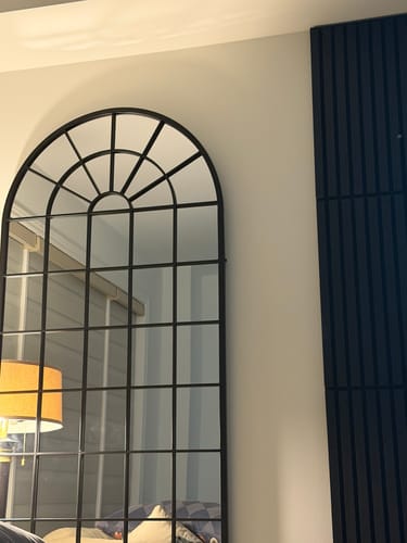 Customer photo review of Metal 6ft Window Arched Full Length Mirror
