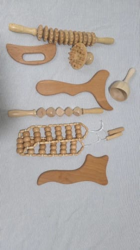 Customer photo review of ערכת עיסוי עץ 6 ב־1 – טיפול לימפטי ועיסוי אנטי־צלוליט