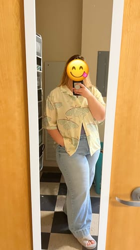 Customer photo review of Luna Moth Button Up