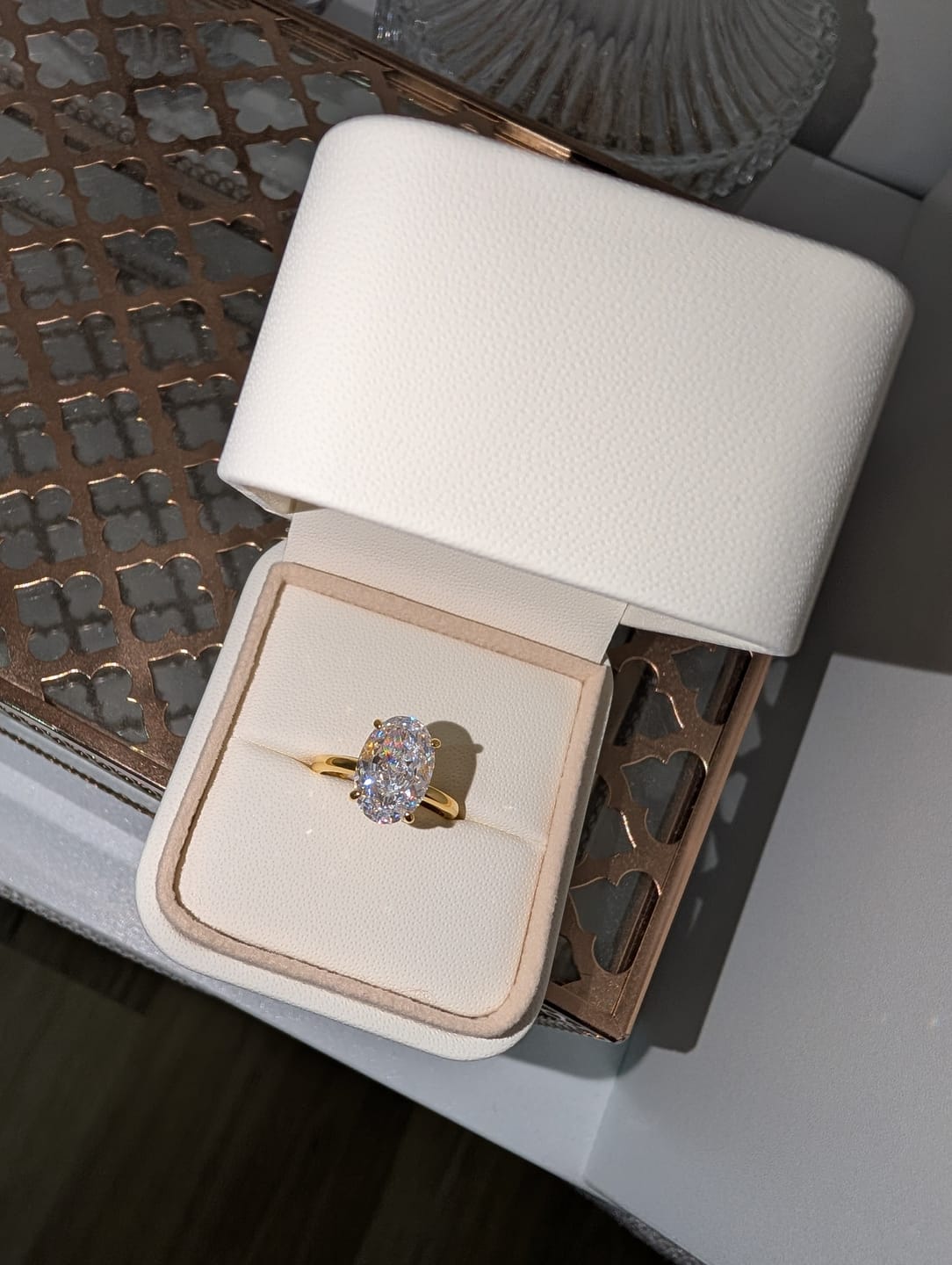 Customer photo review of Valencia 18k Gold Oval Ring