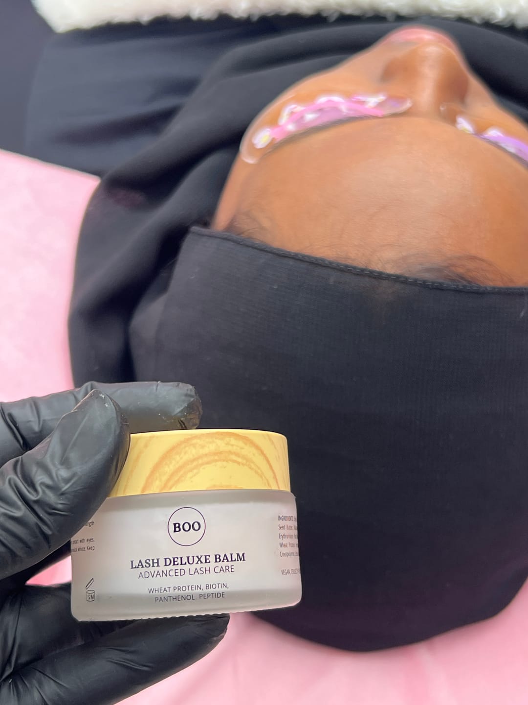 Customer photo review of Deluxe Lash & Brow Balm