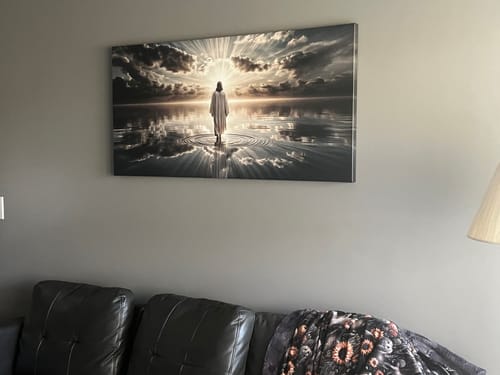 Customer photo review of Walking on Water - Faith Wall Art III