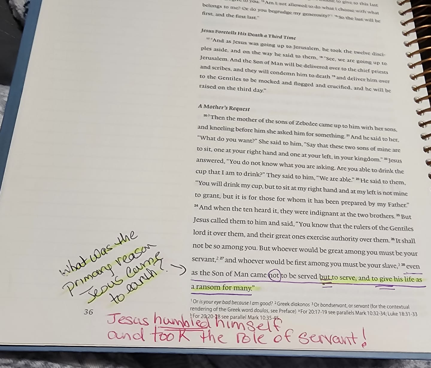 Customer photo review of Spiral Bible™ - ESV - New Testament