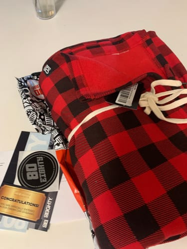 Customer photo review of 80Eighty® Red Plaid Blanket