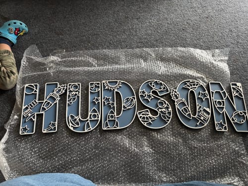 Customer photo review of Space Letters Large