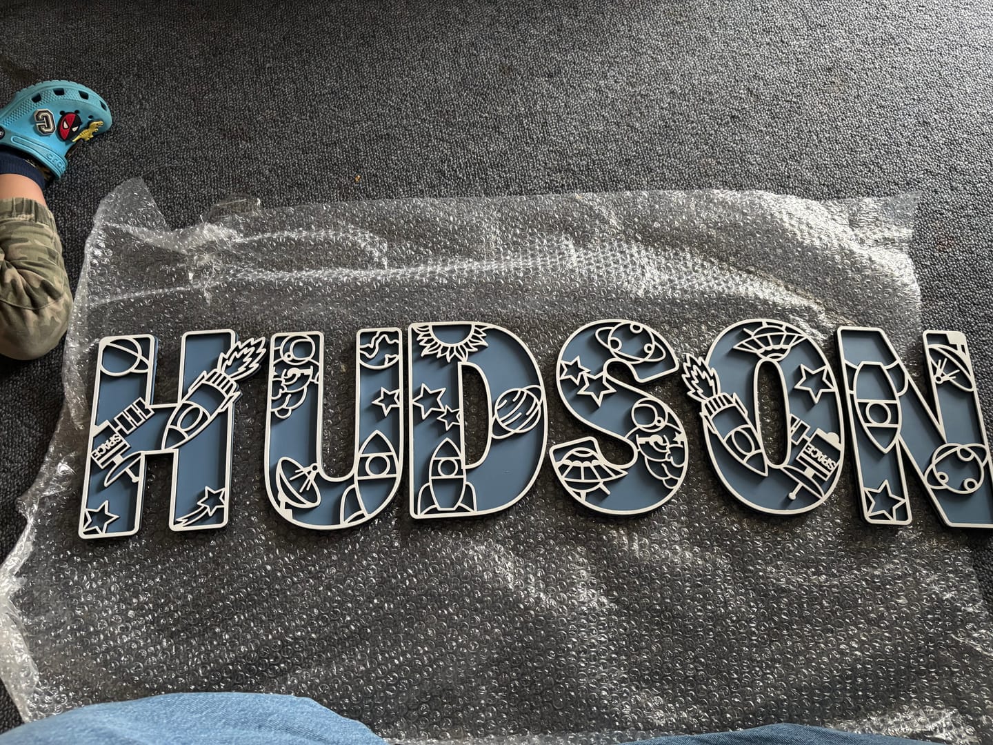 Customer photo review of Space Letters Large