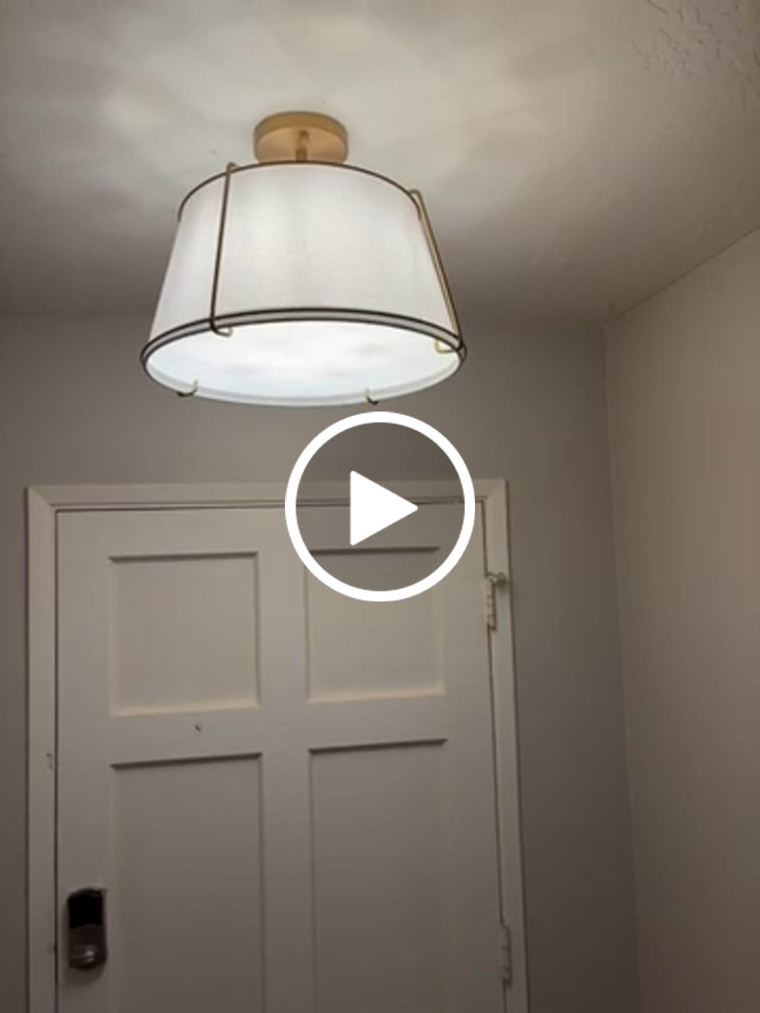 Customer video review of Contemporary Wide Linen Drum Brass Semi Flush Mount