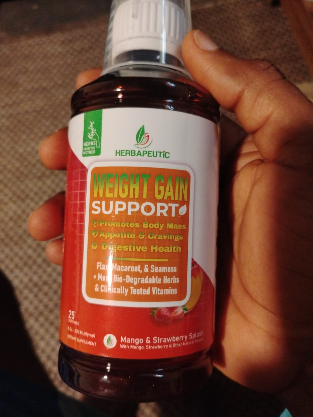 Customer photo review of Herbapeutic Weight Gain Syrup