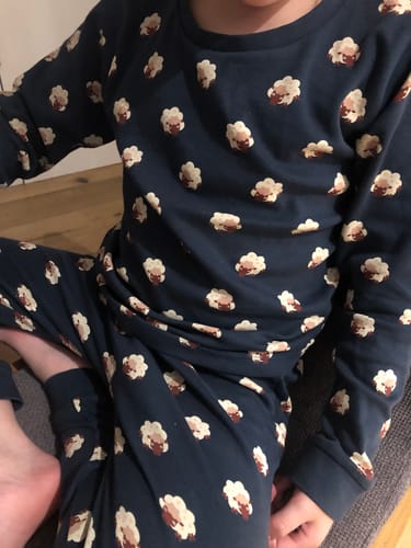 Customer photo review of Sleeping Sheep Organic Pyjamas