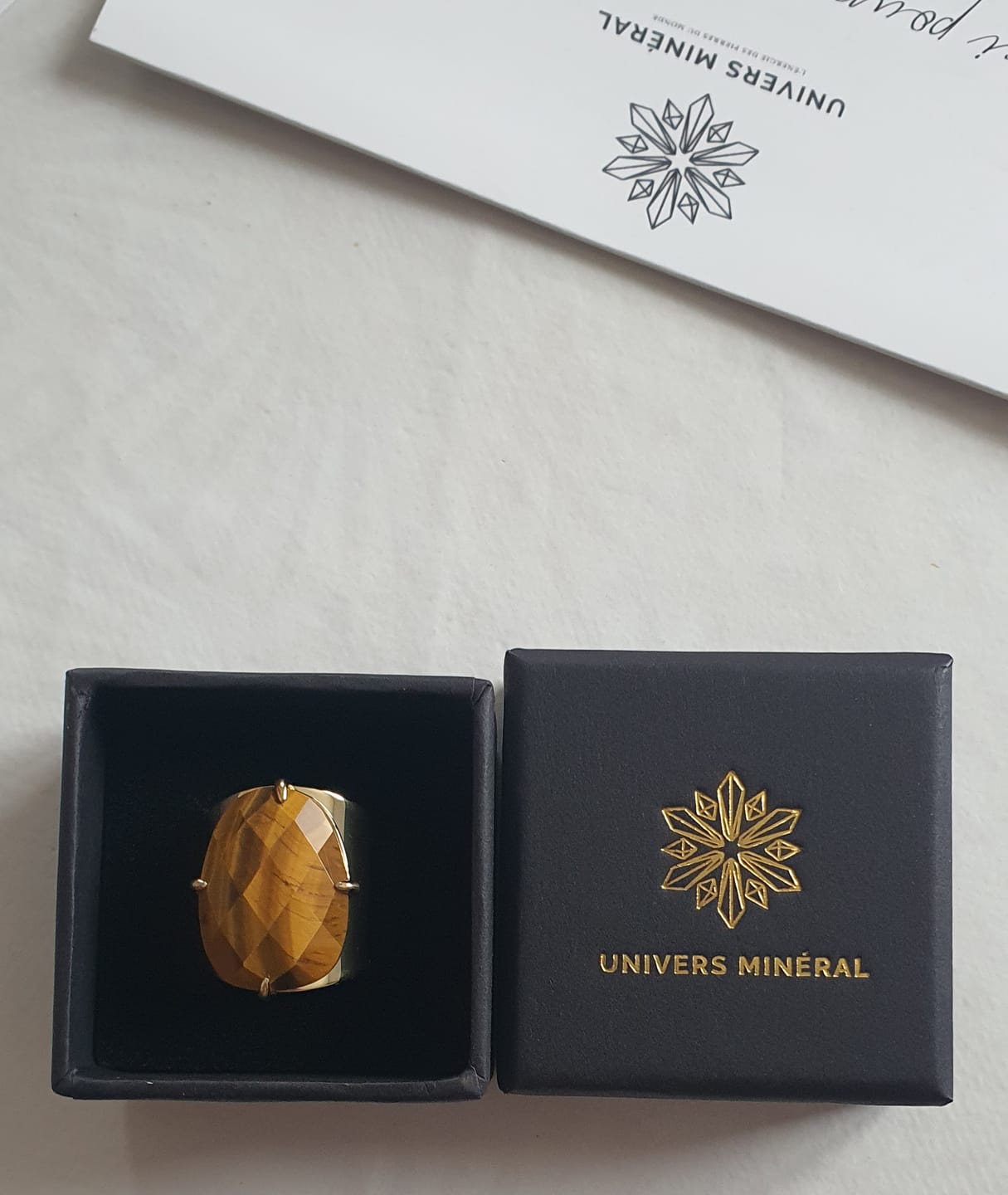 Customer photo review of Bague Oeil de Tigre Femme