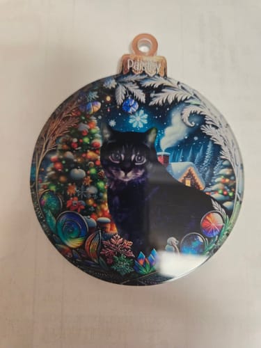 Customer photo review of Custom Photo Pets Make Our Lives Whole - Dog & Cat Personalized Ornament
